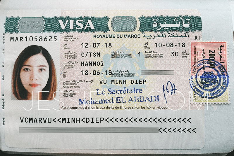 Cách làm visa Maroc